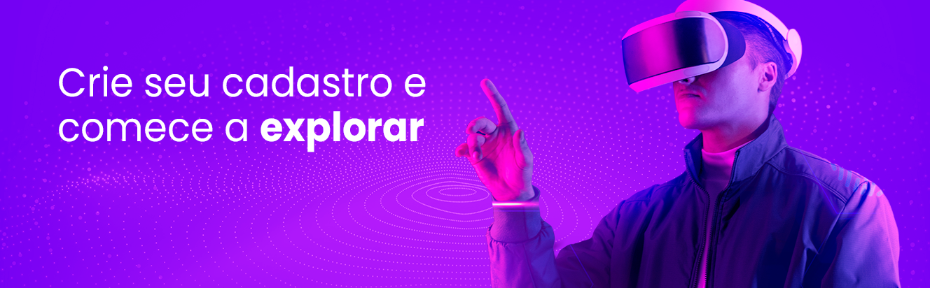 Banner: crie seu cadastro e comece a explorar